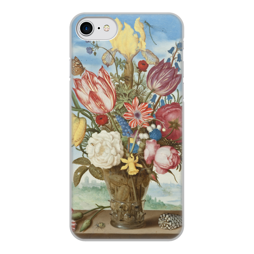 Заказать чехол для iPhone 7/7 Plus в Москве. Чехол для iPhone 7, объёмная печать Букет цветов на полке (Амброзиус Босхарт) от trend - готовые дизайны и нанесение принтов.