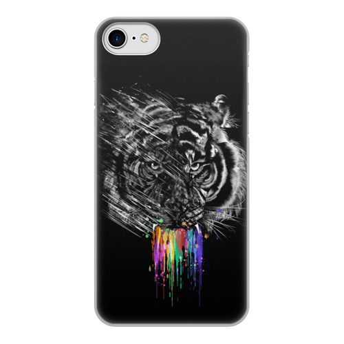 Заказать чехол для iPhone 7/7 Plus в Москве. Чехол для iPhone 7, объёмная печать Радужный тигр от ISliM - готовые дизайны и нанесение принтов.