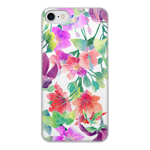 Заказать чехол для iPhone 7/7 Plus в Москве. Чехол для iPhone 7, объёмная печать цветы от THE_NISE  - готовые дизайны и нанесение принтов.