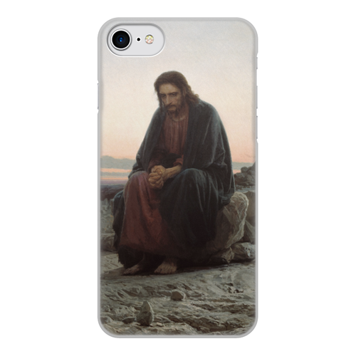 Заказать чехол для iPhone 7/7 Plus в Москве. Чехол для iPhone 7, объёмная печать Христос в пустыне (картина Крамского) от trend - готовые дизайны и нанесение принтов.
