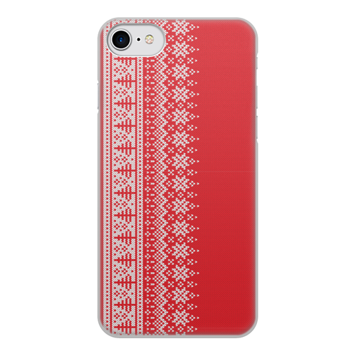 Заказать чехол для iPhone 7/7 Plus в Москве. Чехол для iPhone 7, объёмная печать Новогодние узоры от FireFoxa - готовые дизайны и нанесение принтов.