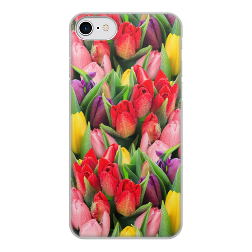 Заказать чехол для iPhone 7/7 Plus в Москве. Чехол для iPhone 7, объёмная печать тюльпаны от THE_NISE  - готовые дизайны и нанесение принтов.