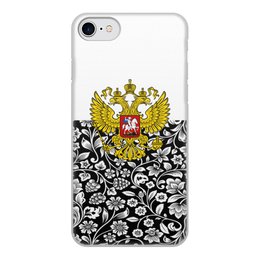 Заказать чехол для iPhone 7/7 Plus в Москве. Чехол для iPhone 7, объёмная печать Цветы и герб от THE_NISE  - готовые дизайны и нанесение принтов.