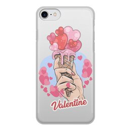 Заказать чехол для iPhone 7/7 Plus в Москве. Чехол для iPhone 7, объёмная печать Valentine's Day от Media M  - готовые дизайны и нанесение принтов.