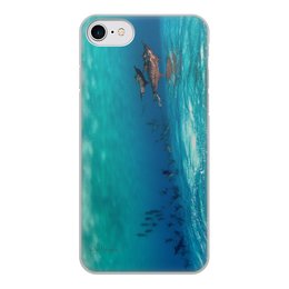 Заказать чехол для iPhone 7/7 Plus в Москве. Чехол для iPhone 7, объёмная печать стая дельфинов от Оксана Музыка - готовые дизайны и нанесение принтов.