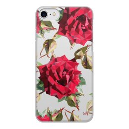 Заказать чехол для iPhone 7/7 Plus в Москве. Чехол для iPhone 7, объёмная печать Rose Low Poly vector от natulia_hatulia@yahoo.com - готовые дизайны и нанесение принтов.