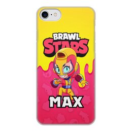 Заказать чехол для iPhone 7/7 Plus в Москве. Чехол для iPhone 7, объёмная печать BRAWL STARS MAX от geekbox - готовые дизайны и нанесение принтов.