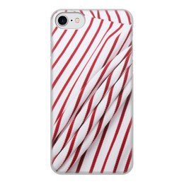 Заказать чехол для iPhone 7/7 Plus в Москве. Чехол для iPhone 7, объёмная печать Red Stripe от 1686430@mail.ru - готовые дизайны и нанесение принтов.