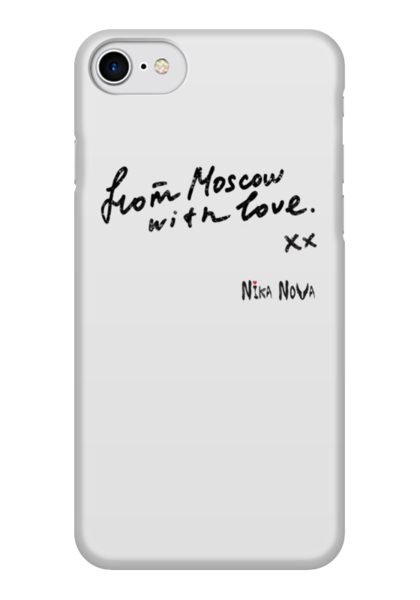 Заказать чехол для iPhone 7/7 Plus в Москве. Чехол для iPhone 7 глянцевый From Moscow with Love от ModNika - готовые дизайны и нанесение принтов.