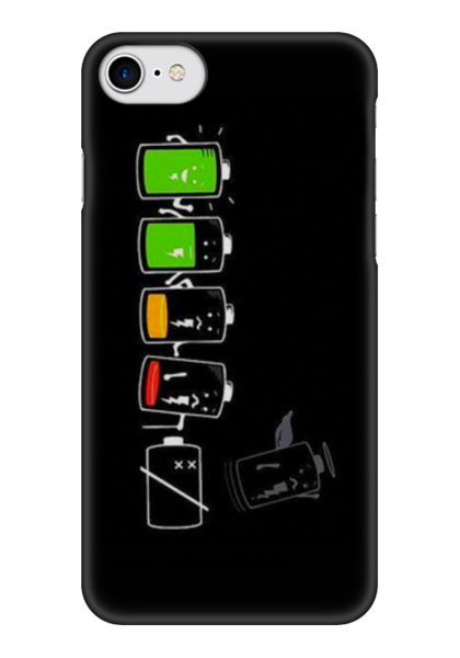 Заказать чехол для iPhone 7/7 Plus в Москве. Чехол для iPhone 7 глянцевый Смерть Аккумулятора от Leichenwagen - готовые дизайны и нанесение принтов.