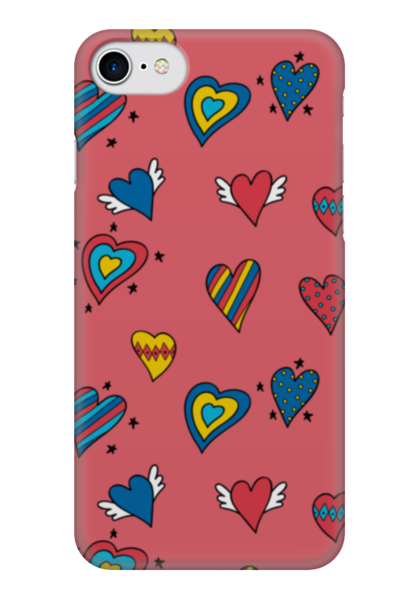 Заказать чехол для iPhone 7/7 Plus в Москве. Чехол для iPhone 7 глянцевый Heart doodles от ANDREI M - готовые дизайны и нанесение принтов.