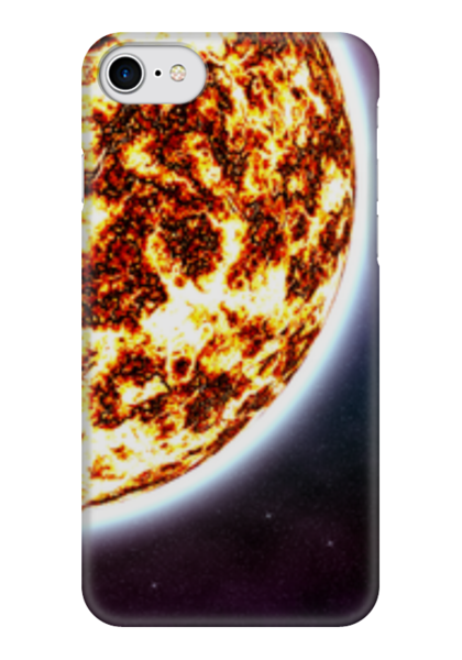 Заказать чехол для iPhone 7/7 Plus в Москве. Чехол для iPhone 7 глянцевый Солнце от The Spaceway  - готовые дизайны и нанесение принтов.