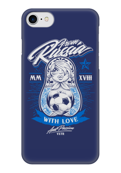 Заказать чехол для iPhone 7/7 Plus в Москве. Чехол для iPhone 7 глянцевый Футбол от Ирина - готовые дизайны и нанесение принтов.