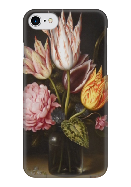 Заказать чехол для iPhone 7/7 Plus в Москве. Чехол для iPhone 7 глянцевый Букет из тюльпанов, роз, клевера, и цикламен от trend - готовые дизайны и нанесение принтов.