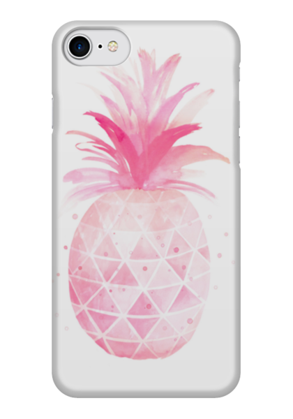 Заказать чехол для iPhone 7/7 Plus в Москве. Чехол для iPhone 7 глянцевый Pink pineapple от katerinaonuchina - готовые дизайны и нанесение принтов.