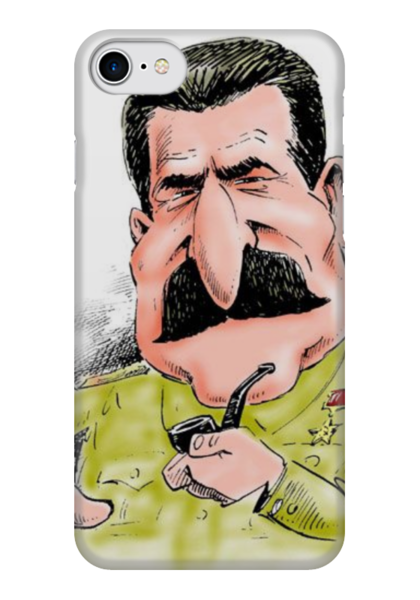 Заказать чехол для iPhone 7/7 Plus в Москве. Чехол для iPhone 7 глянцевый Сталин от trushinaai - готовые дизайны и нанесение принтов.