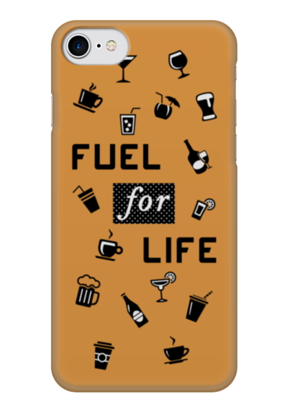 Заказать чехол для iPhone 7/7 Plus в Москве. Чехол для iPhone 7 глянцевый Fuel for life от artKash - готовые дизайны и нанесение принтов.