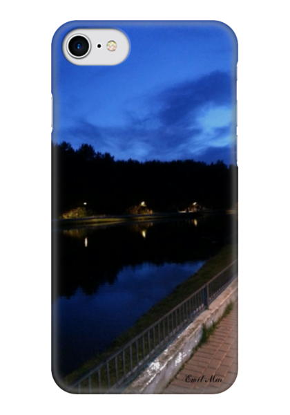 Заказать чехол для iPhone 7/7 Plus в Москве. Чехол для iPhone 7 глянцевый Ночное озеро от Emil'Mar - готовые дизайны и нанесение принтов.