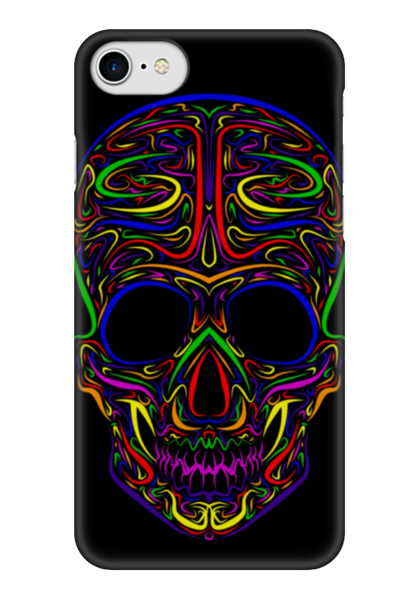 Заказать чехол для iPhone 7/7 Plus в Москве. Чехол для iPhone 7 глянцевый Skull Art от Leichenwagen - готовые дизайны и нанесение принтов.