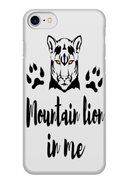 Заказать чехол для iPhone 7/7 Plus в Москве. Чехол для iPhone 7 глянцевый Mountain lion in me от polina_raulina@mail.ru - готовые дизайны и нанесение принтов.