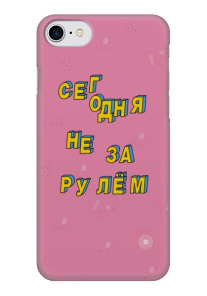 Заказать чехол для iPhone 7/7 Plus в Москве. Чехол для iPhone 7 глянцевый Сегодня не за рулём #ЭтоЛето Роза  от kamal-creations - готовые дизайны и нанесение принтов.