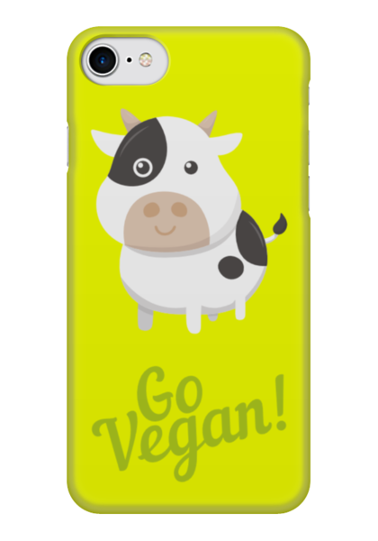 Заказать чехол для iPhone 7/7 Plus в Москве. Чехол для iPhone 7 глянцевый Go Vegan! от vegan@thespaceway.info - готовые дизайны и нанесение принтов.