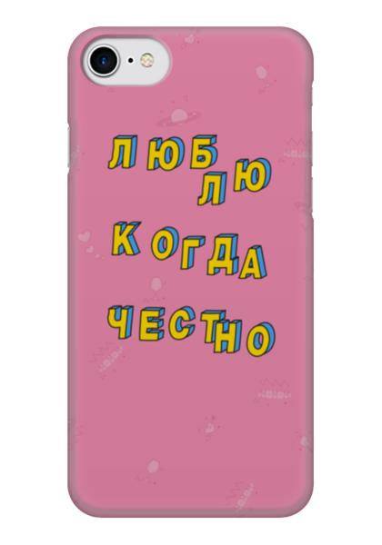 Заказать чехол для iPhone 7/7 Plus в Москве. Чехол для iPhone 7 глянцевый Люблю когда честно #ЭтоЛето Роза  от kamal-creations - готовые дизайны и нанесение принтов.
