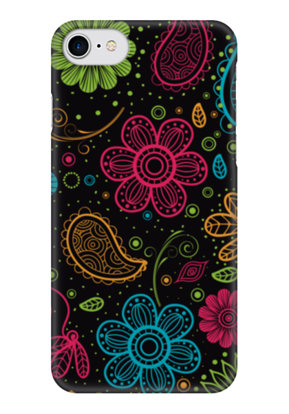 Заказать чехол для iPhone 7/7 Plus в Москве. Чехол для iPhone 7 глянцевый Цветочный от BeliySlon - готовые дизайны и нанесение принтов.
