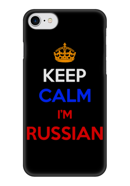 Заказать чехол для iPhone 7/7 Plus в Москве. Чехол для iPhone 7 глянцевый Keep Calm art от Leichenwagen - готовые дизайны и нанесение принтов.