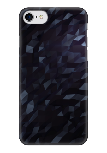 Заказать чехол для iPhone 7/7 Plus в Москве. Чехол для iPhone 7 глянцевый Black low-poly от Юлька Мега - готовые дизайны и нанесение принтов.