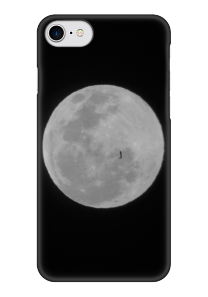 Заказать чехол для iPhone 7/7 Plus в Москве. Чехол для iPhone 7 глянцевый Moon / Луна от Wikel - готовые дизайны и нанесение принтов.