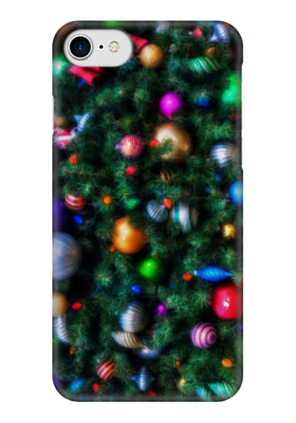 Заказать чехол для iPhone 7/7 Plus в Москве. Чехол для iPhone 7 глянцевый Нарядная елка (живопись) от valezar - готовые дизайны и нанесение принтов.