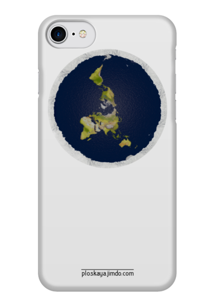 Заказать чехол для iPhone 7/7 Plus в Москве. Чехол для iPhone 7 глянцевый "Плоская Земля" от Кирилл Шатилов - готовые дизайны и нанесение принтов.