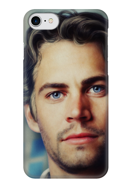 Заказать чехол для iPhone 7/7 Plus в Москве. Чехол для iPhone 7 глянцевый Пол Уокер Paul Walker от klowreed - готовые дизайны и нанесение принтов.