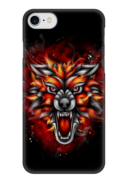 Заказать чехол для iPhone 7/7 Plus в Москве. Чехол для iPhone 7 глянцевый Wolf & Fire от Аня Лукьянова - готовые дизайны и нанесение принтов.