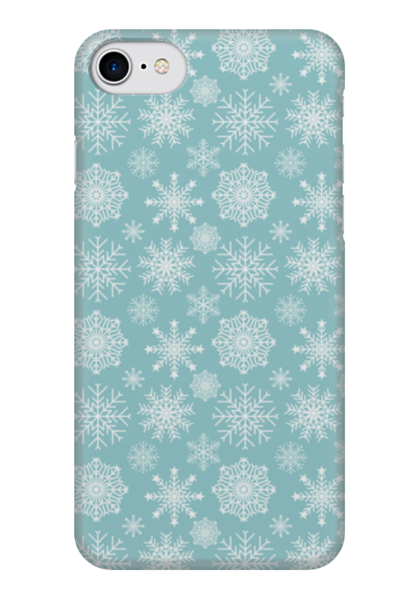 Заказать чехол для iPhone 7/7 Plus в Москве. Чехол для iPhone 7 глянцевый Снежинки от Antaya - готовые дизайны и нанесение принтов.