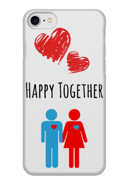 Заказать чехол для iPhone 7/7 Plus в Москве. Чехол для iPhone 7 глянцевый Happy Together от Just kidding - готовые дизайны и нанесение принтов.