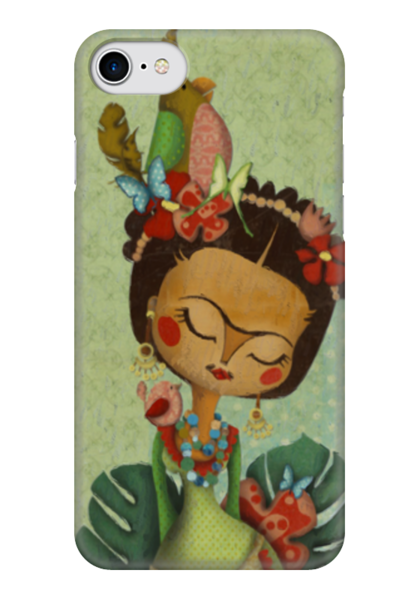 Заказать чехол для iPhone 7/7 Plus в Москве. Чехол для iPhone 7 глянцевый Frida Kahlo от Just kidding - готовые дизайны и нанесение принтов.