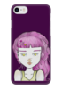 Заказать чехол для iPhone 7/7 Plus в Москве. Чехол для iPhone 7 глянцевый Девочка с розовыми волосами от MarinaTilia - готовые дизайны и нанесение принтов.