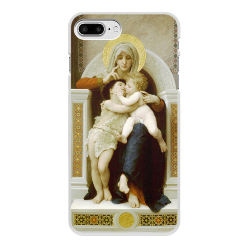 Printio Чехол для iPhone 7 Plus, объёмная печать Мадонна, иисус и иоанн креститель