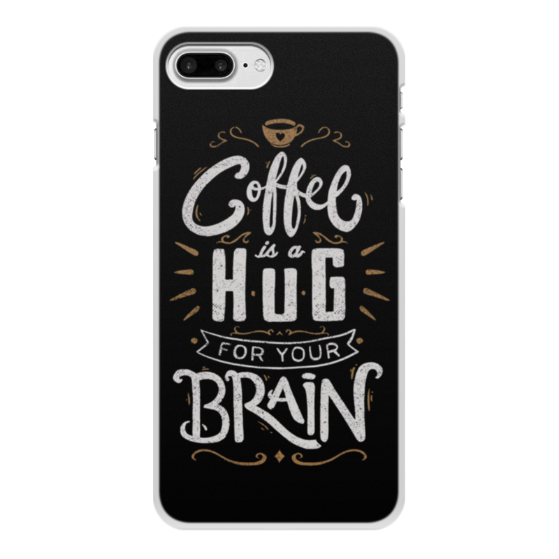 Printio Чехол для iPhone 7 Plus, объёмная печать Кофе для мозга силиконовый чехол на nokia 7 plus кофе для нокиа 7 плюс