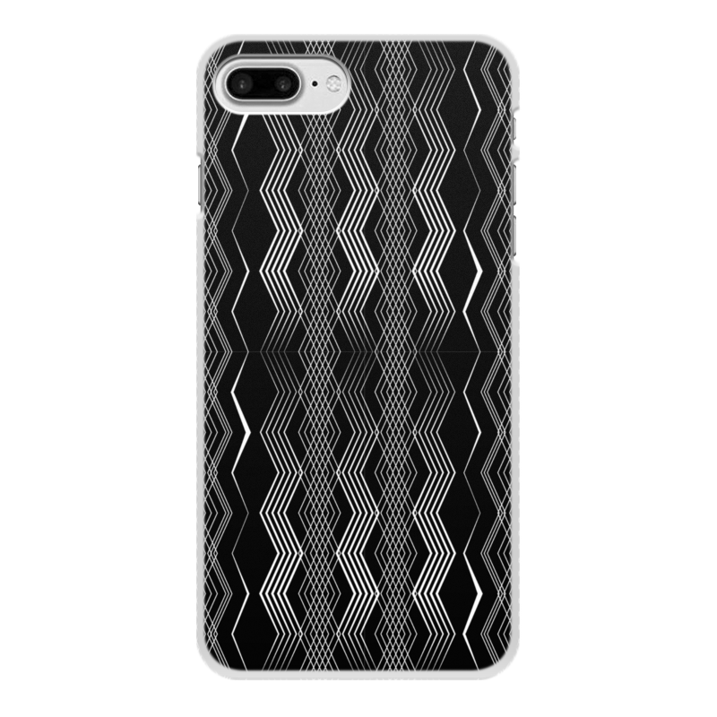 Printio Чехол для iPhone 7 Plus, объёмная печать Черно-белая геометрия защитная пленка ceramics для iphone 6 plus 7 plus 8 plus белая глянцевая