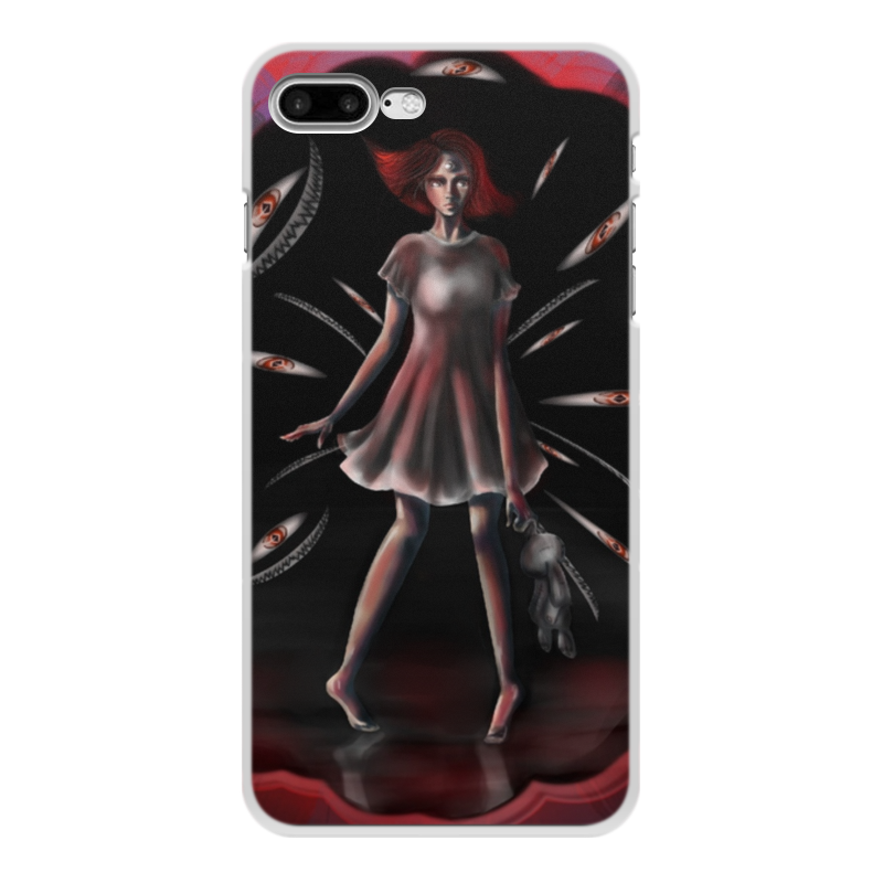 цена Printio Чехол для iPhone 7 Plus, объёмная печать Черное&красное