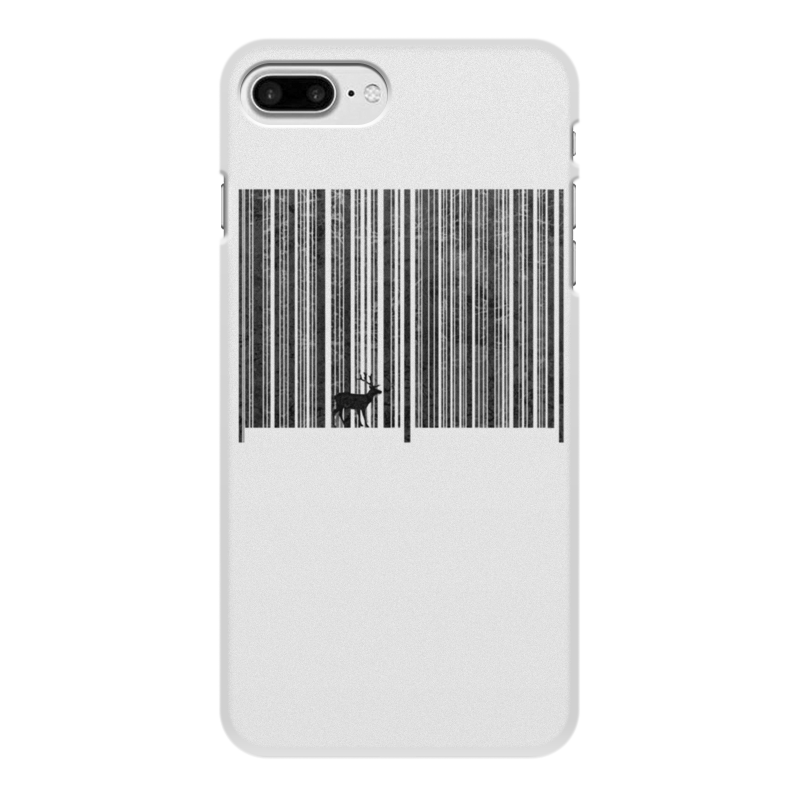 Printio Чехол для iPhone 7 Plus, объёмная печать Штрих код леса
