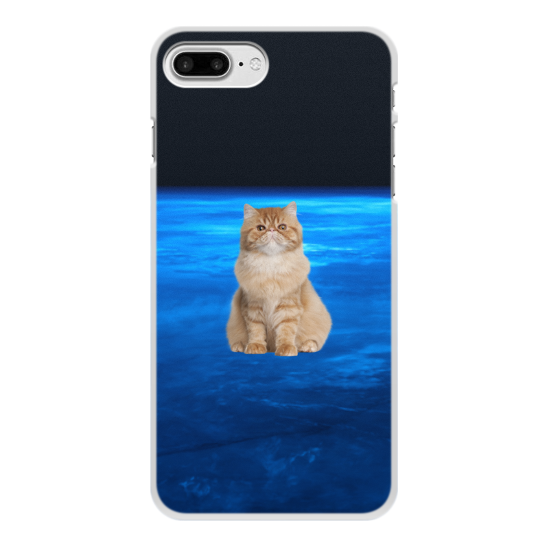 Printio Чехол для iPhone 7 Plus, объёмная печать Кот в космосе printio чехол для iphone 7 plus объёмная печать кот в космосе