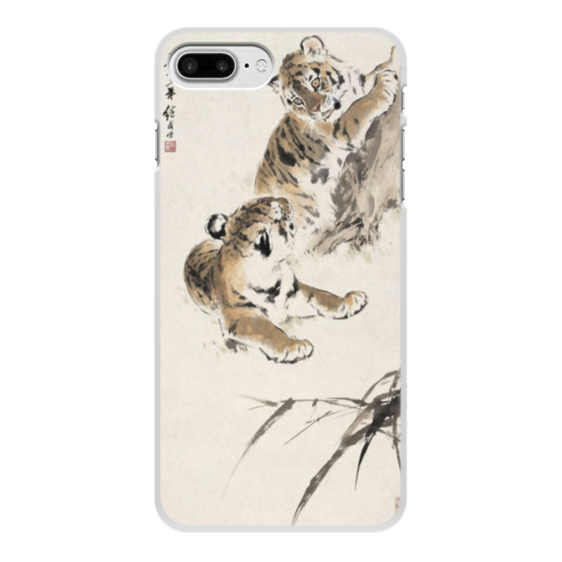 Printio Чехол для iPhone 7 Plus, объёмная печать Два тигра (гао цифэн)