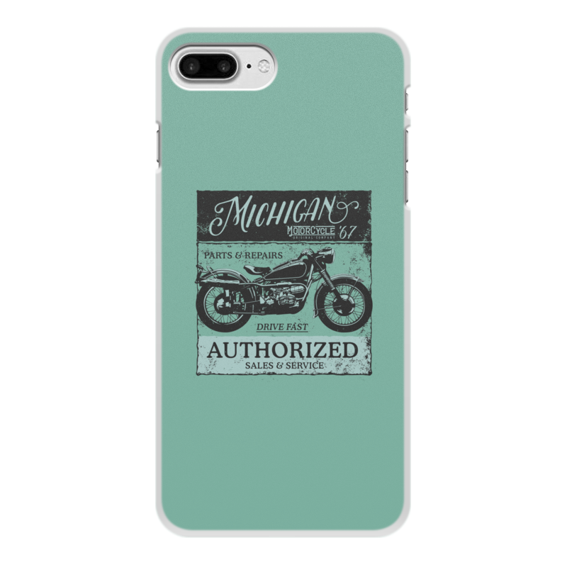 Printio Чехол для iPhone 7 Plus, объёмная печать michigan motorcycles 67