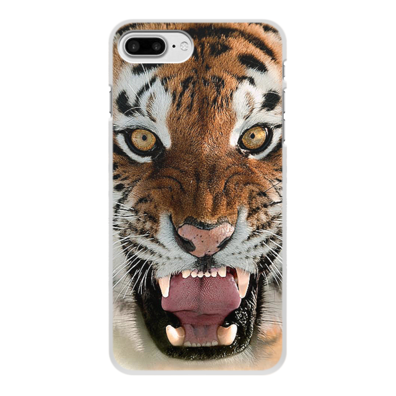 Printio Чехол для iPhone 7 Plus, объёмная печать Тигры. живая природа