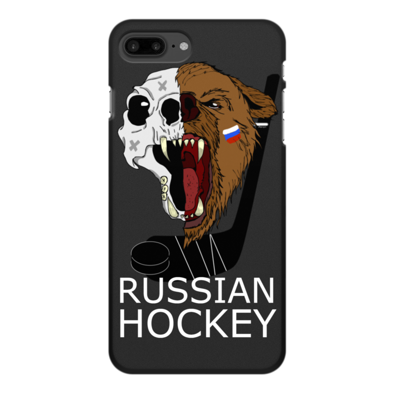 Printio Чехол для iPhone 7 Plus, объёмная печать Russian hockey 2018 шайба хоккейная детская динозавр