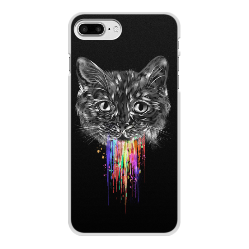 Printio Чехол для iPhone 7 Plus, объёмная печать Радужный кот дисплей для iphone 7 plus в сборе с тачскрином белый